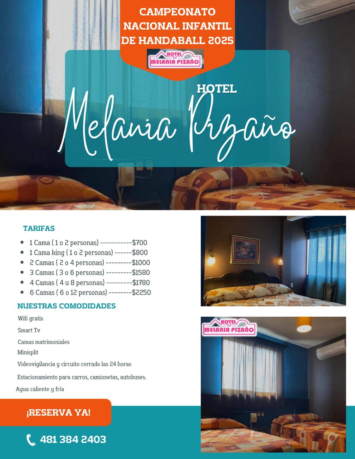 Hotel para el Campeonato Nacional Infantil de Handball